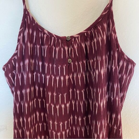 Madewell Dress Ikat Print With Pockets Small Merlot Purple Boho - Picture 7 of 10